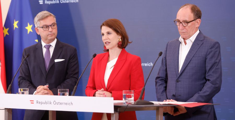 Ministerrat - Pressekonferenz mit Magnus Brunner, Karoline Edtstadler und Johannes Rauch