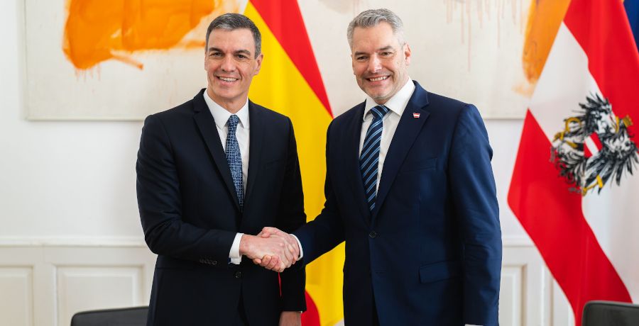 Ministerpräsident Sánchez bei Bundeskanzler Nehammer