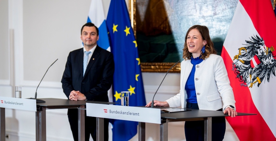 Minister Strand bei Bundesministerin Plakolm