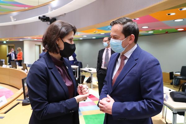 Europaministerin Edtstadler beim Rat "Allgemeine Angelegenheiten"