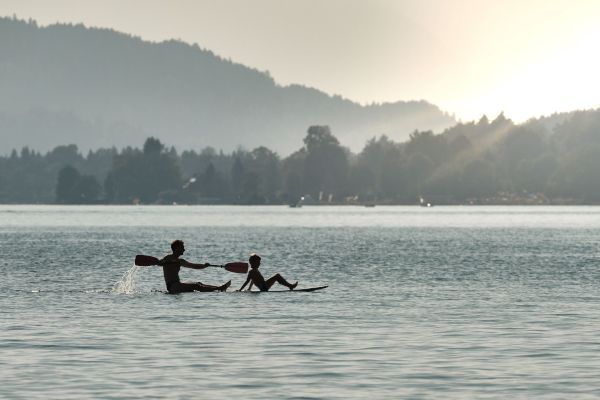 Freizeitaktivität auf dem Wörthersee