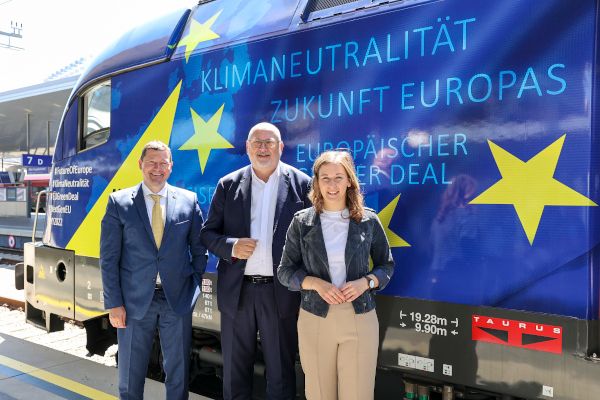 Leiter der Vertretung der Europäischen Kommission in Österreich, Martin Selmayr; Vorstandsvorsitzende der Österreichischen Bundesbahnen, Andreas Matthä; Jugendstaatssekretärin Claudia Plakolm