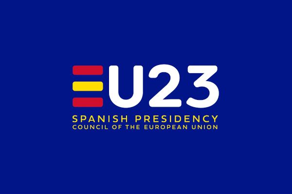 Logo Spanischer EU-Ratsvorsitz 2023 (Blau) Teaserbild