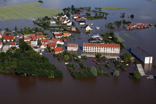 Hochwassergebiet Ostdeutschland