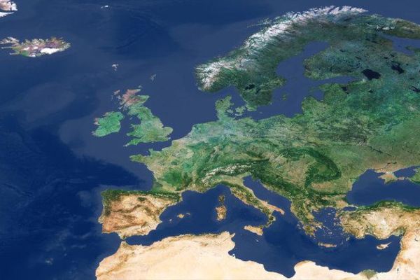 Satellitenbild von Europa