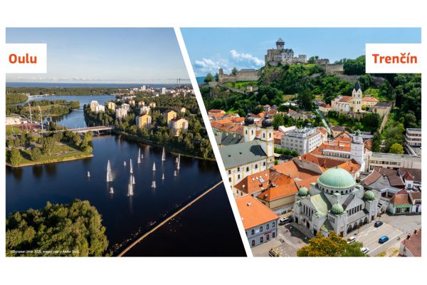Stadtansichten von Oulu und Trencin, Europäische Kulturhauptstädte 2026 