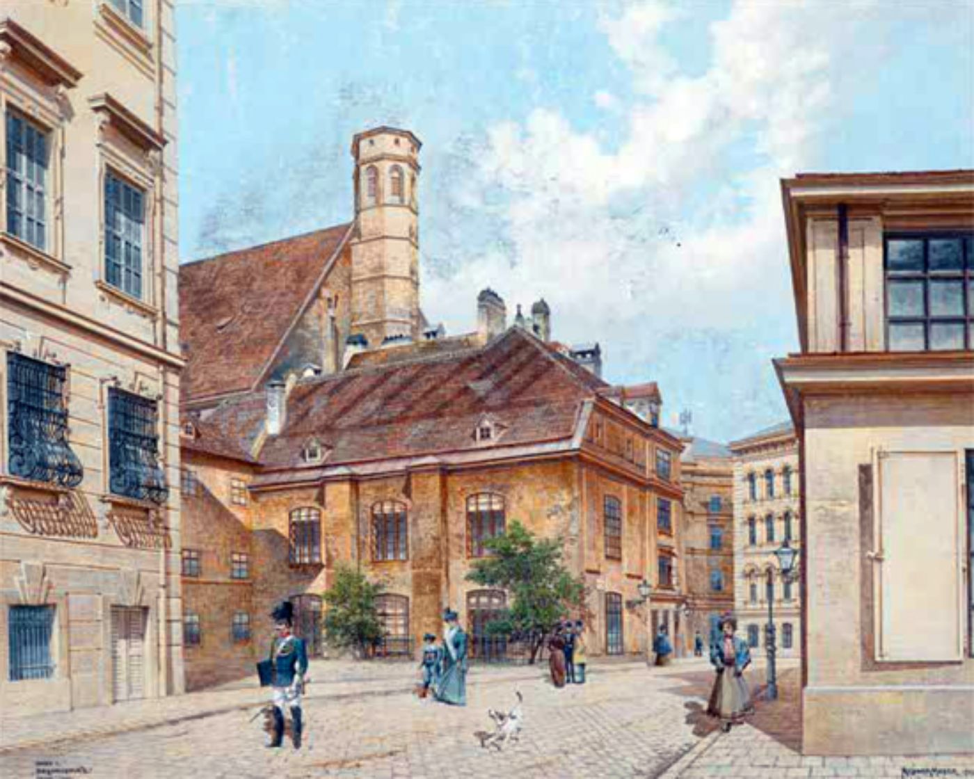 Minoritenplatz before the State Archives were built