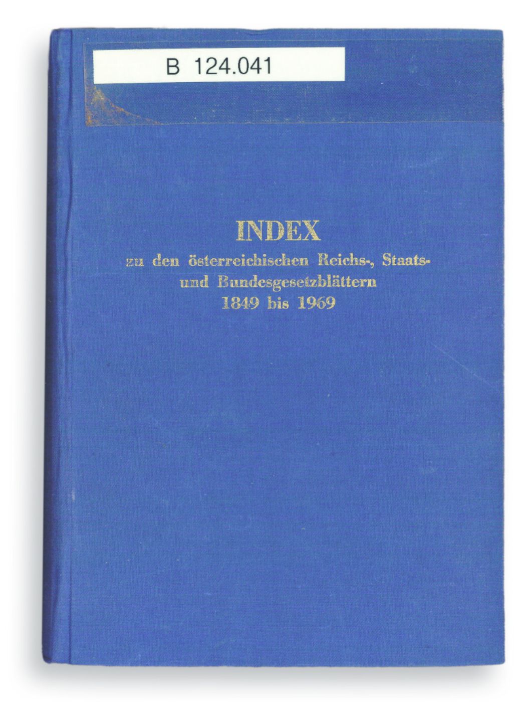 Cover of the so-called ‘Blue Index’