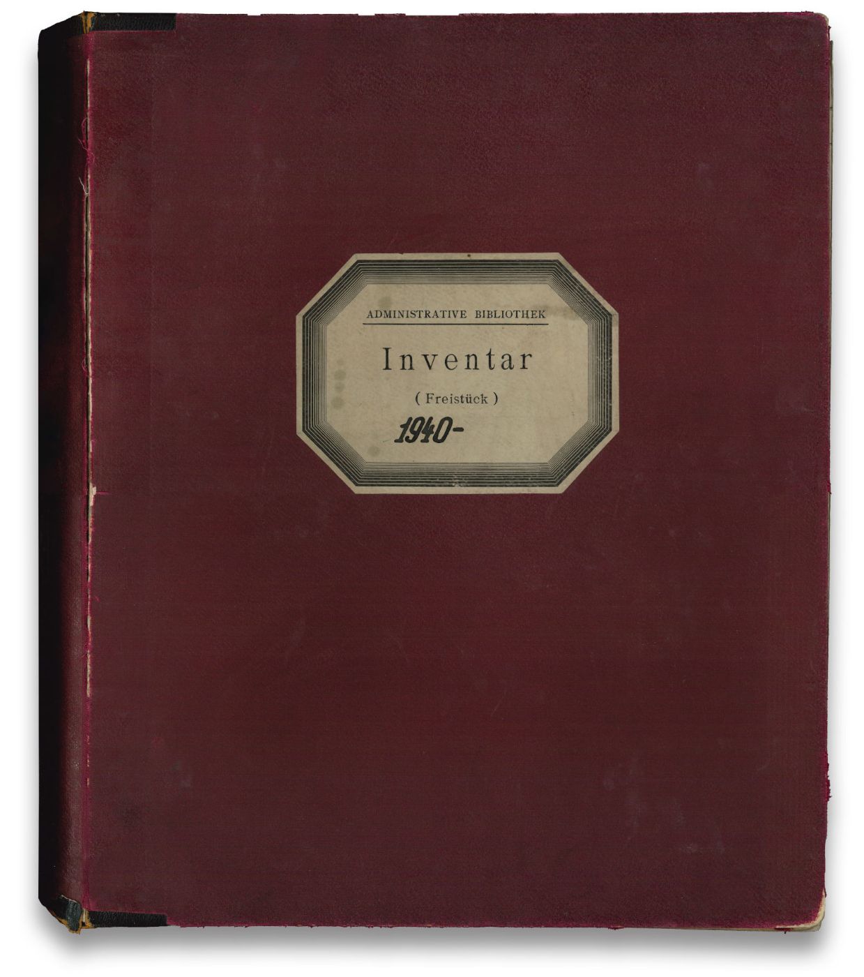Inventory book of the Administrative Library, 1940