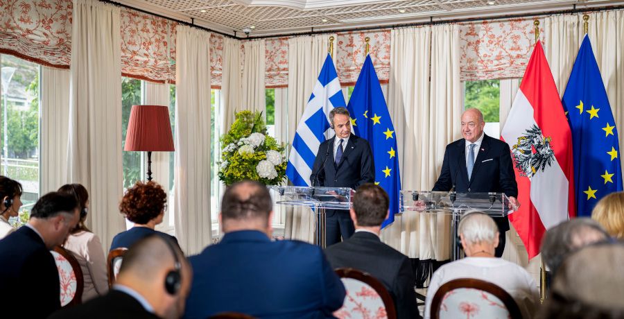 Bundeskanzler Stocker empfängt den griechischen Premierminister Mitsotakis