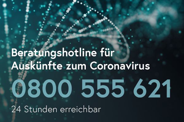 Teaserbild Beratungshotline Coronavirus
