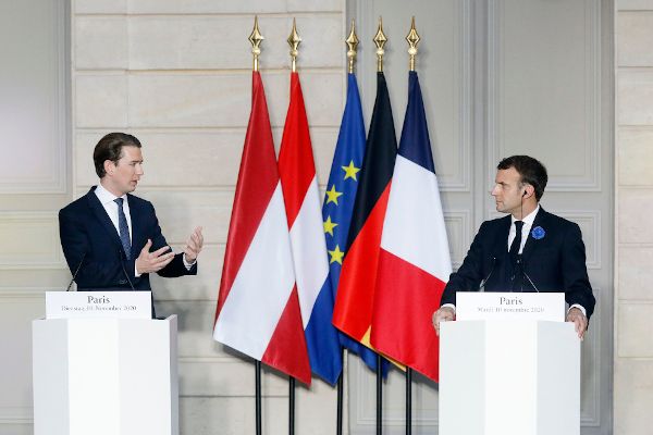 Bundeskanzler Sebastian Kurz, Französischer Staatspräsident Emmanuel Macron