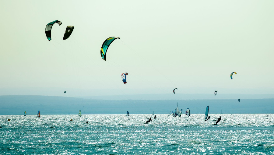 Kiter am Neusiedler See