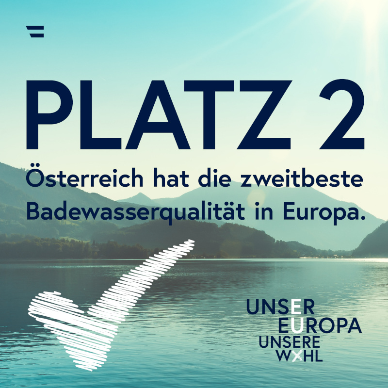 Sujet EU-Fact: "Platz 2 - Österreich hat die zweitbeste Badewasserqualität in Europa"