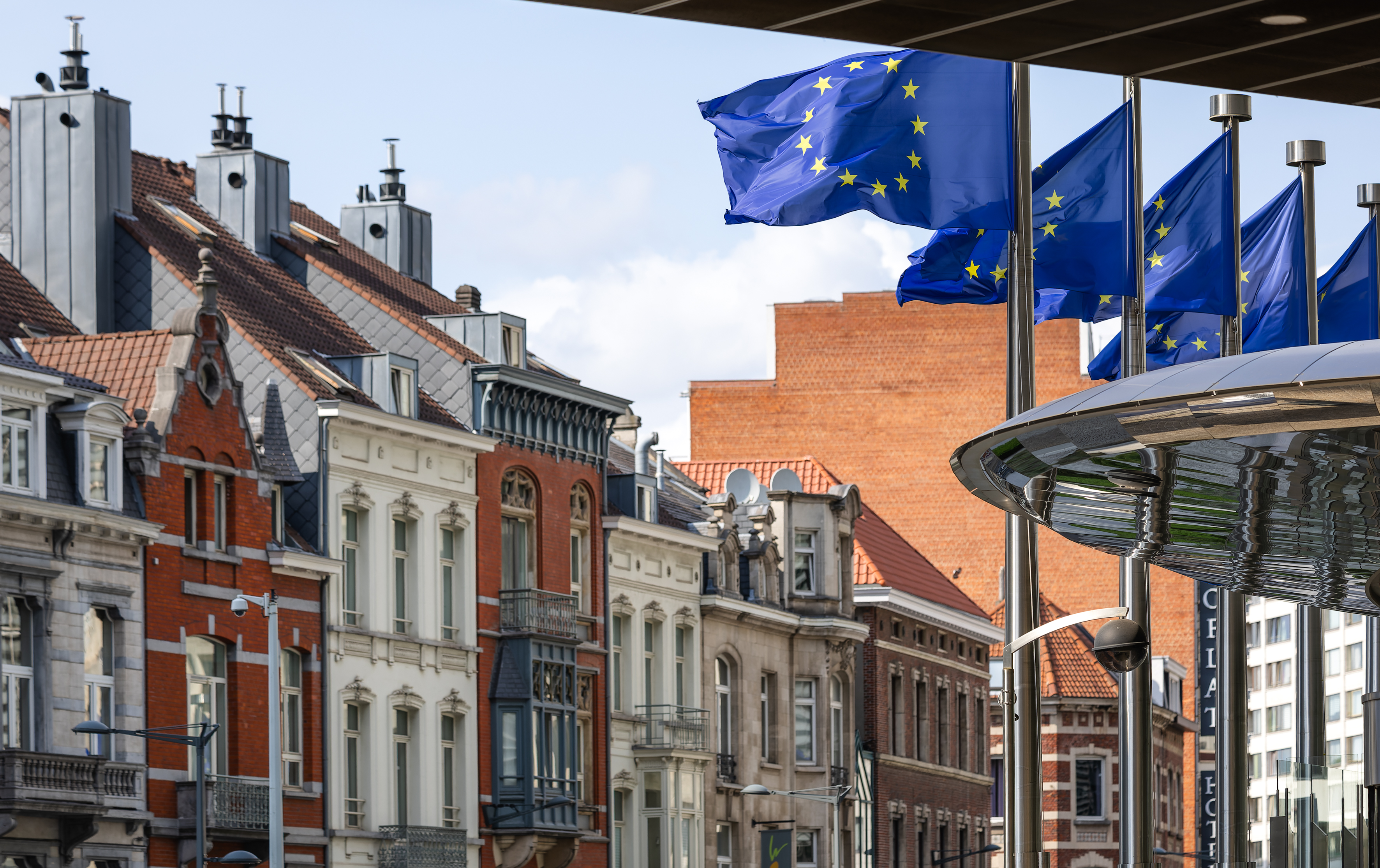 Häuserfront in Brüssel