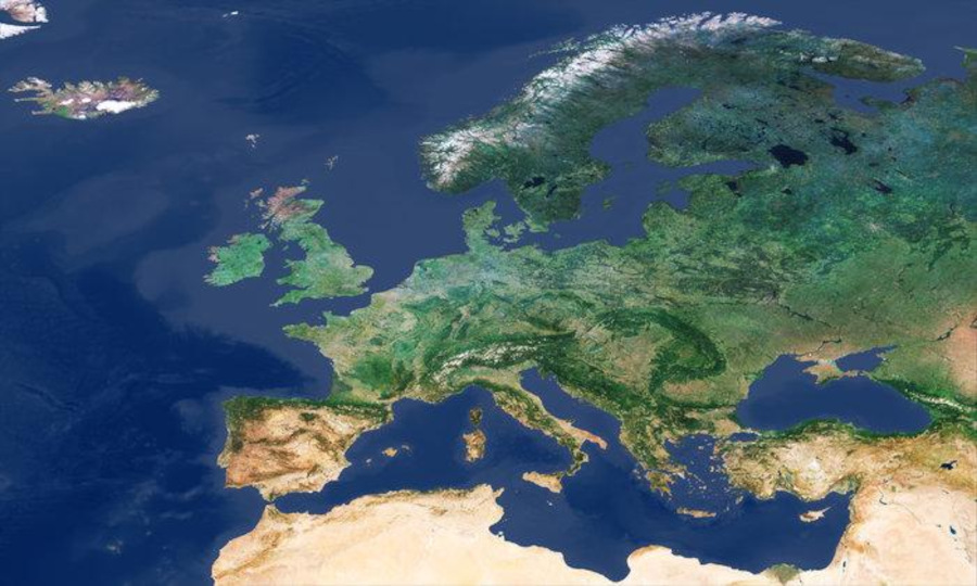 Satellitenbild von Europa