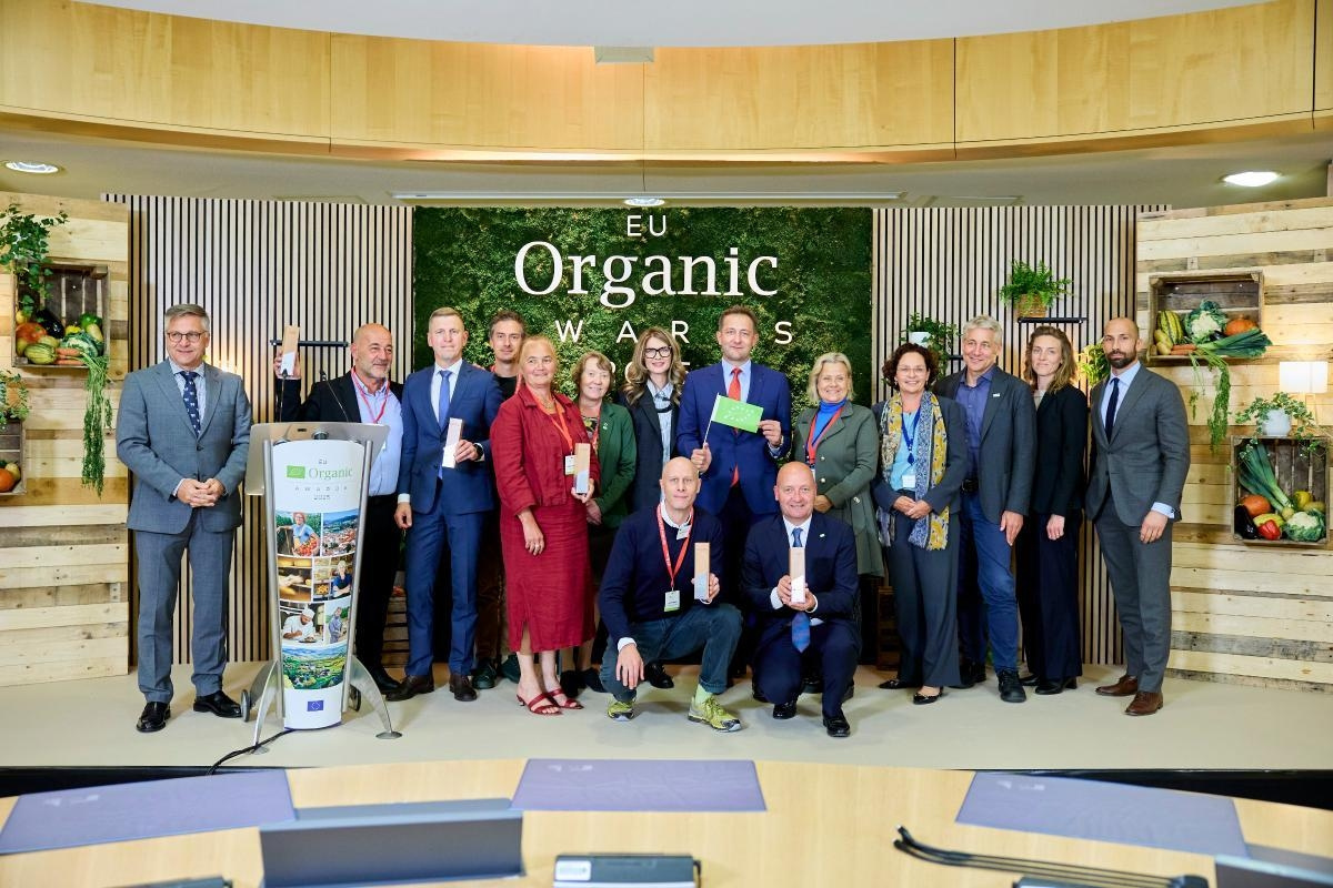 Gruppenfoto beim EU Organic Award 2025