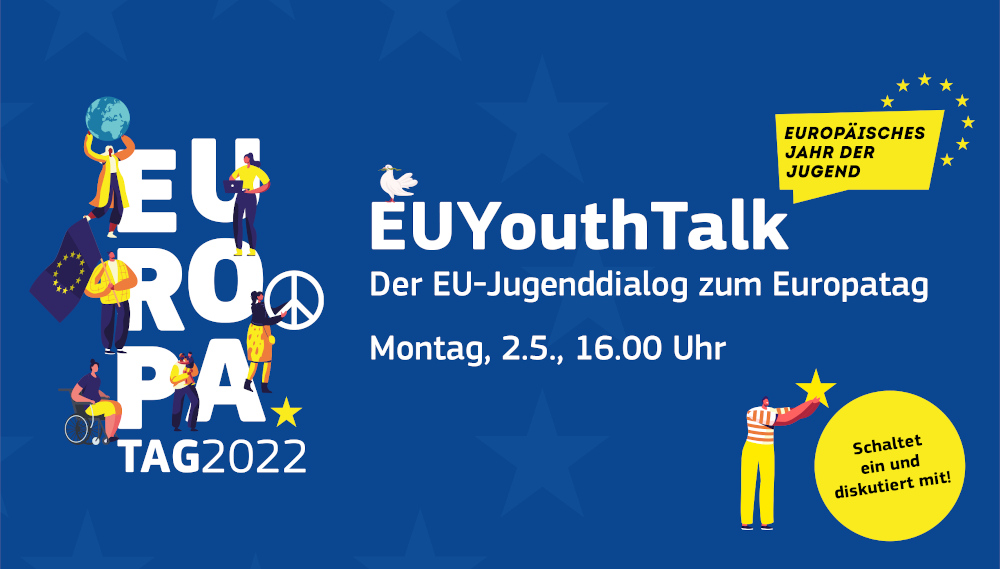 Bannerbild "EUYouthTalk" – EU-Jugenddialog zum Europatag