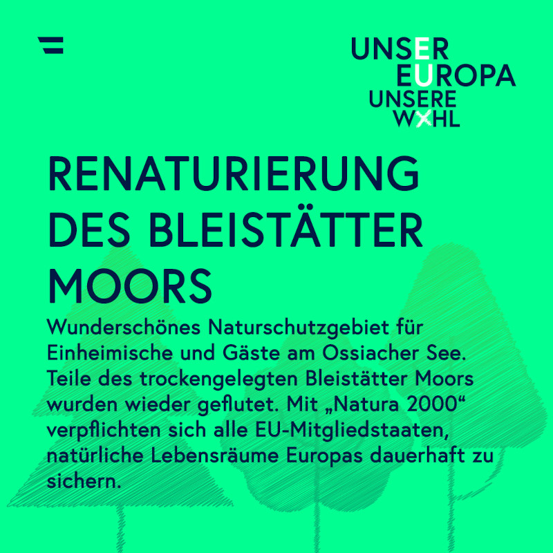 Sujet EU-Fact: "Renaturierung des Bleistätter Moors"