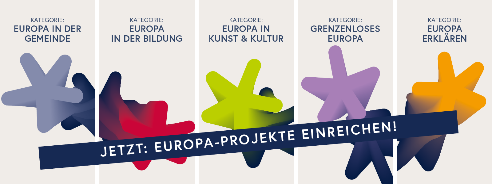 Sujet Europastaatspreis 2024: 5 Kategorien - Jetzt Europa-Projekte einreichen!