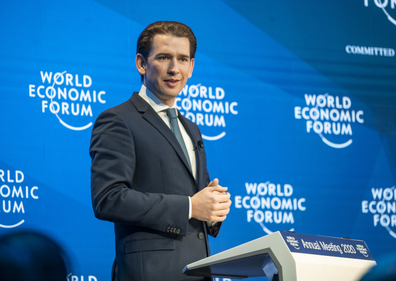Budneskanzler Sebastian Kurz beim WEF 2020