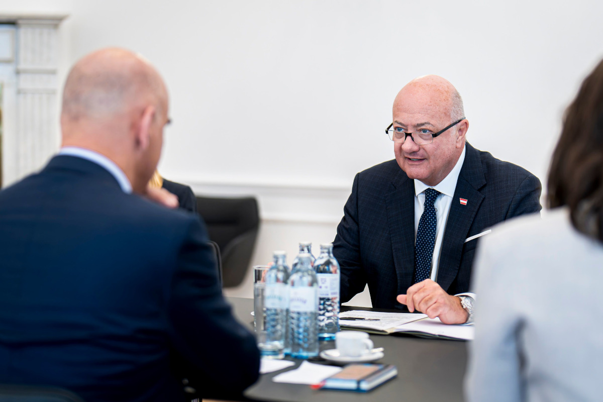 Alain Berset und Christian Stocker im Arbeitsgespräch
