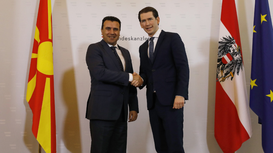Ministerpräsident Zoran Zaev und Bundeskanzler Sebastian Kurz © BKA/Dragan Tatic
