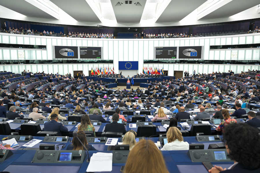 EU-Parlament während der Rede zur Union