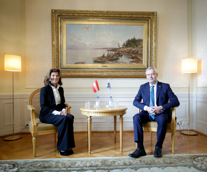 Bundeskanzlerin Brigitte Bierlein, Finnischer Premierminister Antti Rinne