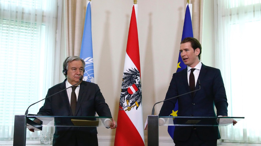 António Guterres, Sebastian Kurz © BKA/Dragan Tatic