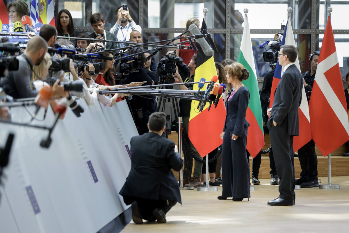 Bundeskanzlerin Brigitte Bierlein beim Europäischen Rat © BKA/Andreas Wenzel