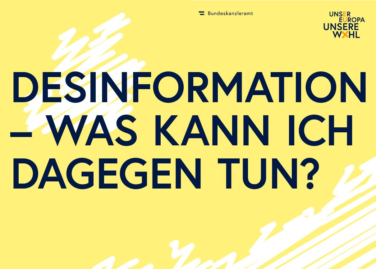 Cover Flyer "Desinformation - Was kann ich dagegen tun?"