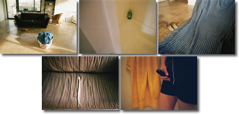 Fotos der 6-teiligen Serie: Selbstportrait N. Y. C, 2010-2011, Analoger Farbprint, je 15x22cm