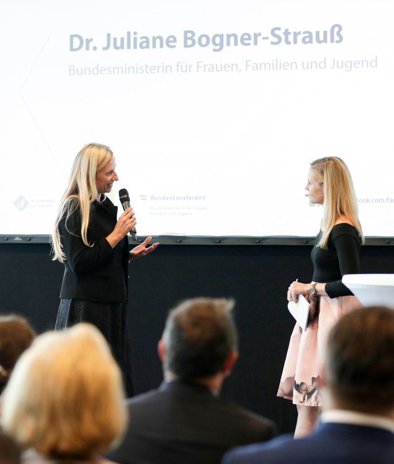 Am 12. Juni 2018 verlieh Bundesministerin Juliane Bogner-Strauß den Staatspreis "Familie und Beruf".