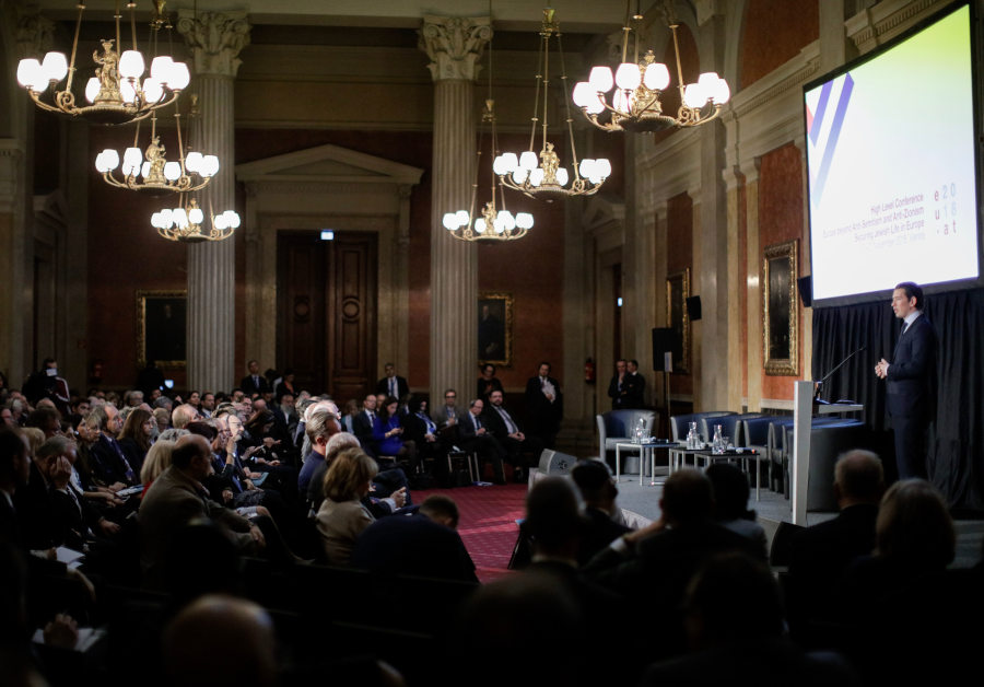 Bundeskanzler Sebastian Kurz bei der Hochrangigen Konferenz © BKA/Andy Wenzel