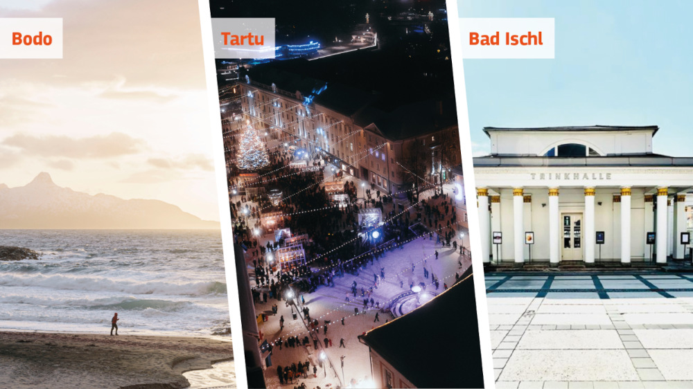 Sujetbild der Kulturhauptstädte Europas 2024: Bodø, Tartu und Bad Ischl