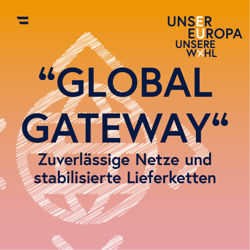 Sujet EU-Fact: "Global Gateway - Zuverlässige Netze und stabilisierte Lieferketten"