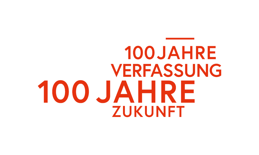 100 Jahre Verfassung Logo