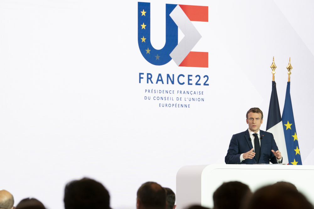 Präsident von Frankreich Emmanuel Macron