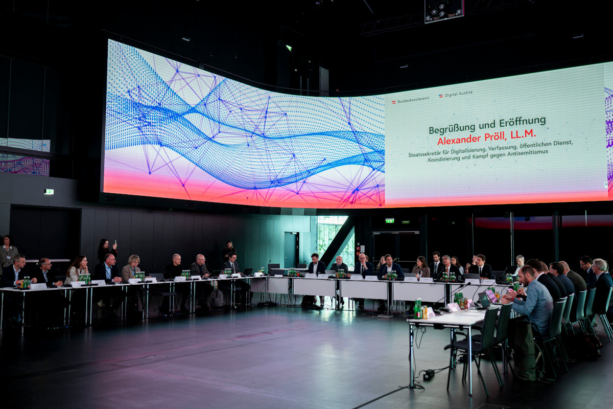 Staatssekretär Alexander Pröll bei der KI-Konklave im Haus der Digitalisierung